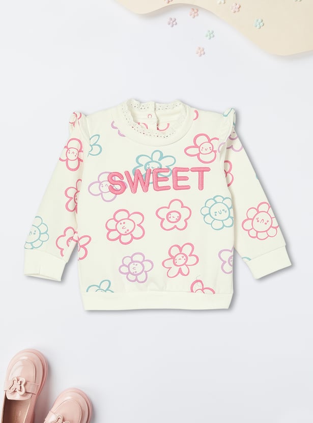 Girls All-Over Printed Sweatshirt