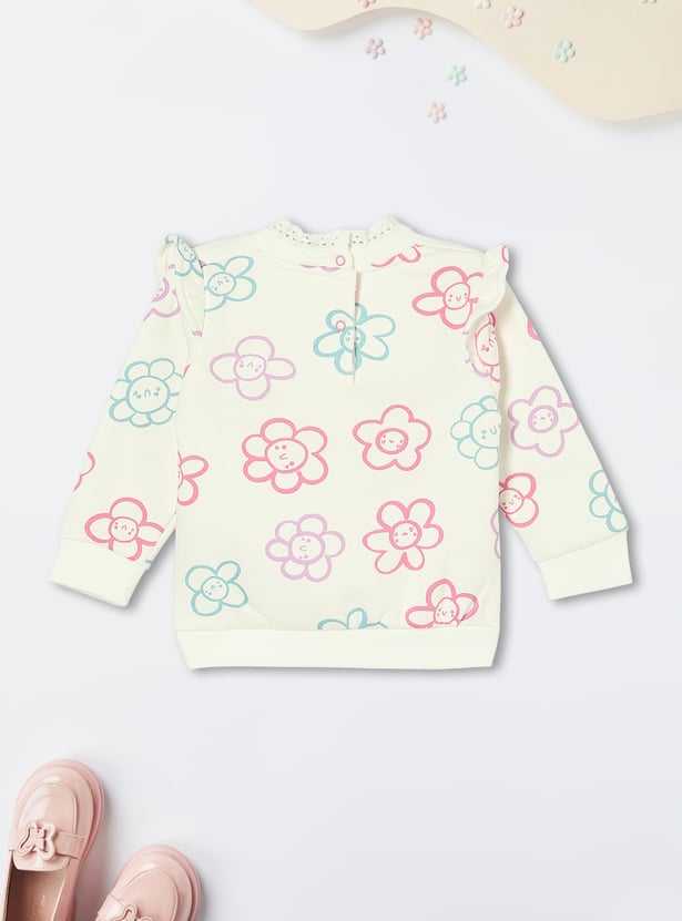 Girls All-Over Printed Sweatshirt