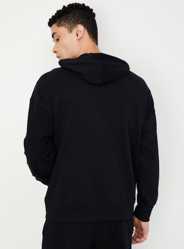 Men Embroidered Hooded Sweatshirt