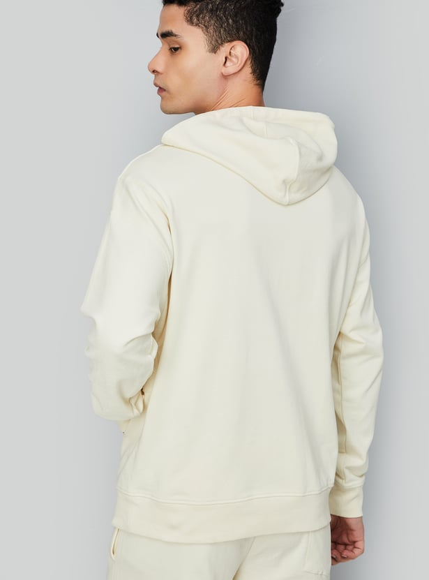 Men Embroidered Hooded Sweatshirt