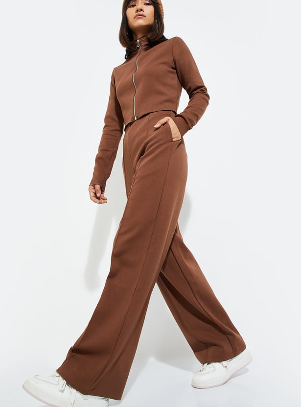 ALAYA F x URB_N Women Solid Pintuck Trousers