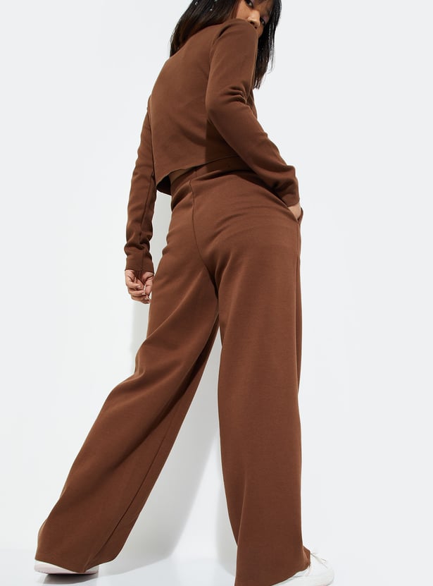 ALAYA F x URB_N Women Solid Pintuck Trousers