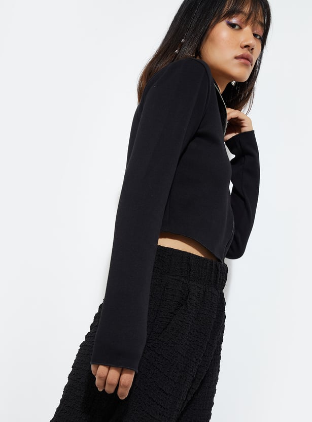 ALAYA F x URB_N Women Solid Cropped Jacket