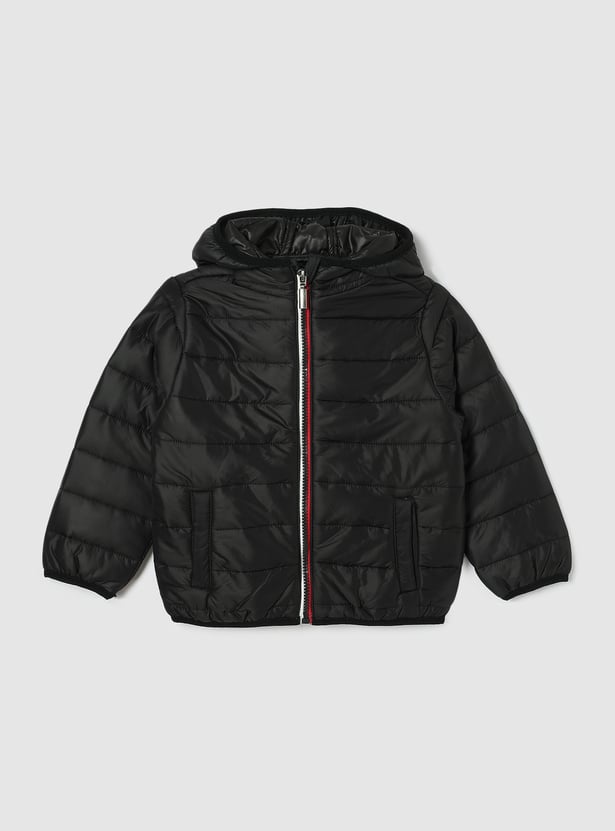 Boys Quilted Hooded Puffer Jacket