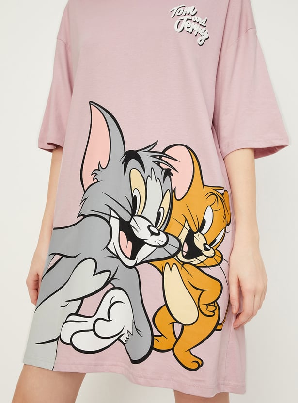 Women Boxy Fit Tom & Jerry Chemise