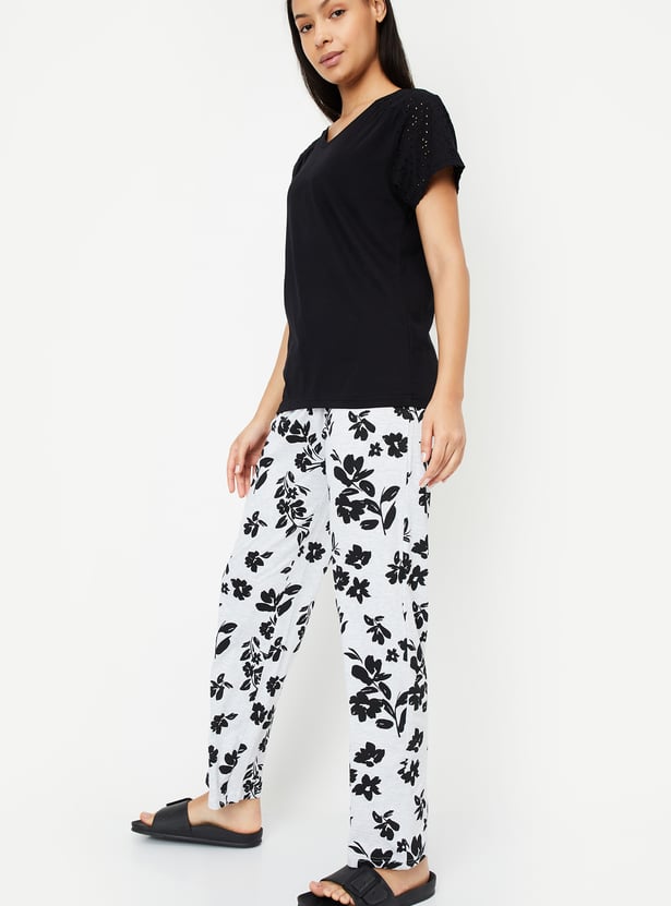 Women Printed PJ Set