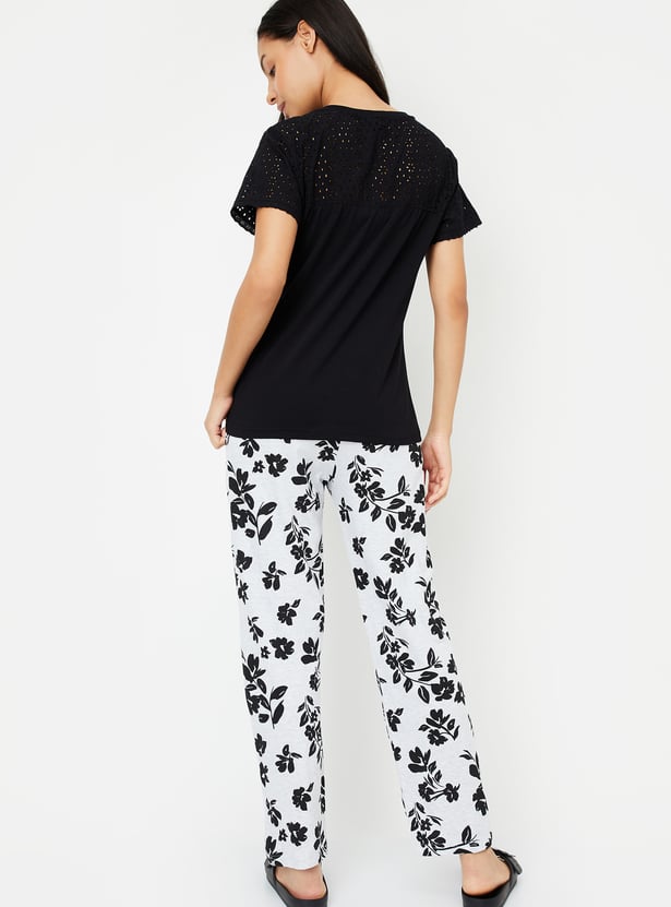 Women Printed PJ Set
