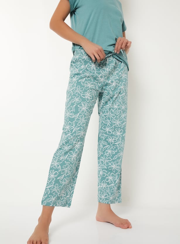 Women Floral Printed PJ Set