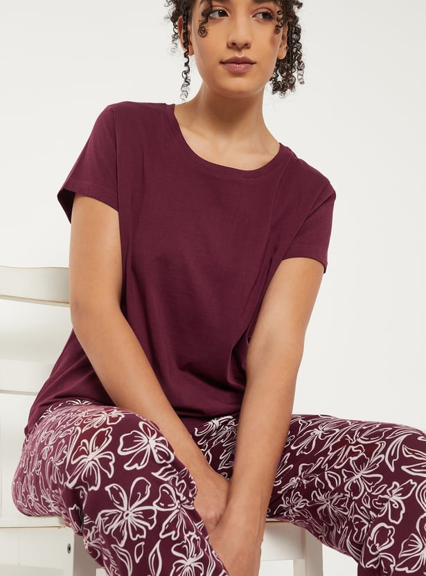 Women Floral Printed PJ Set