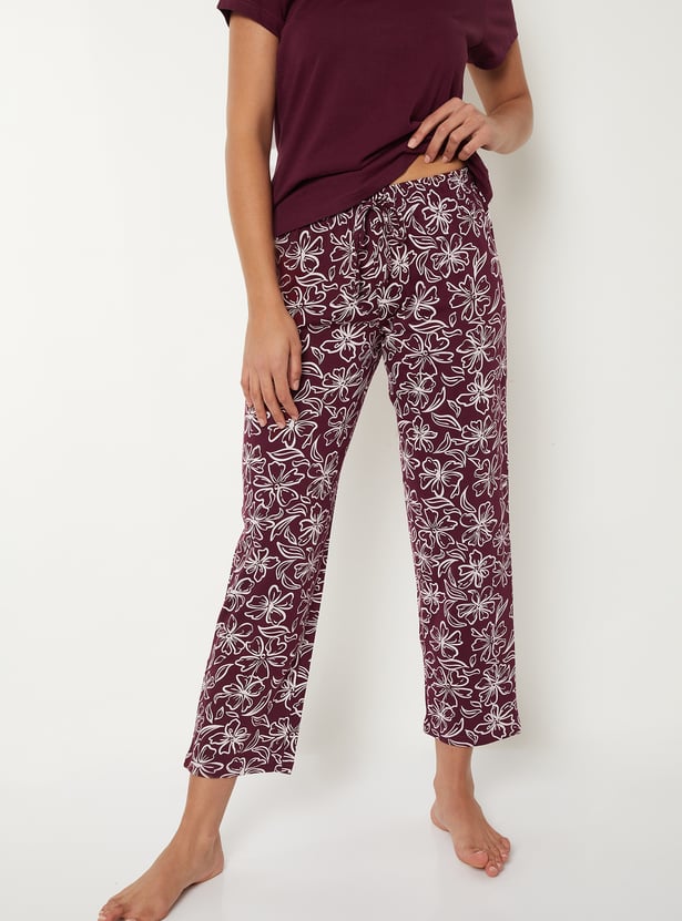Women Floral Printed PJ Set