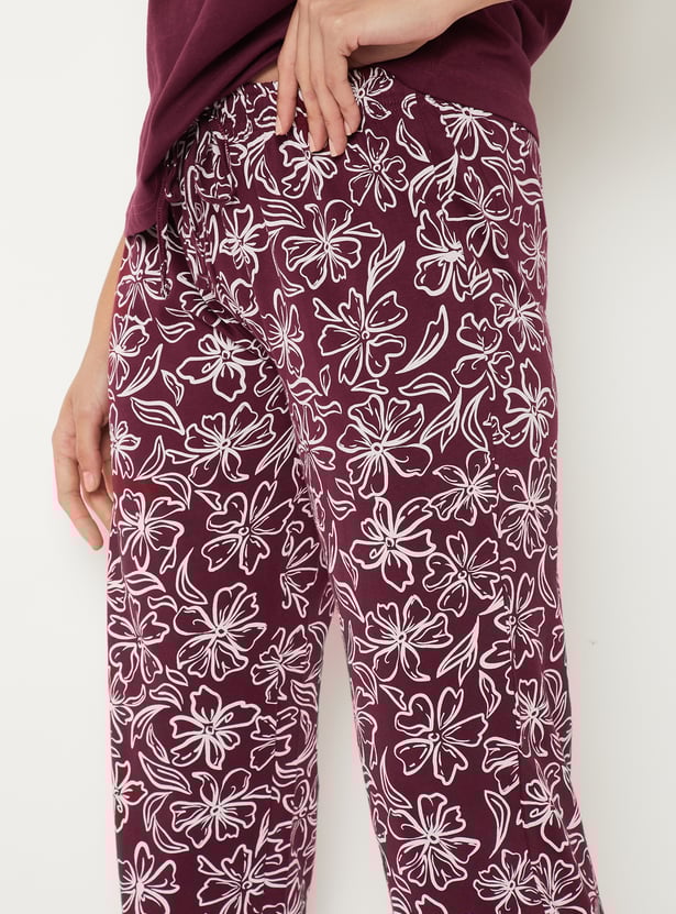 Women Floral Printed PJ Set