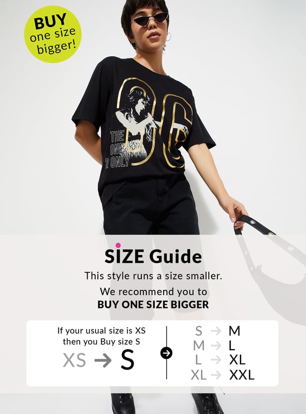 URB_N Women Oversized Graphic Printed T-shirt