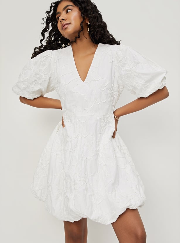 Women Embroidered A-Line Dress