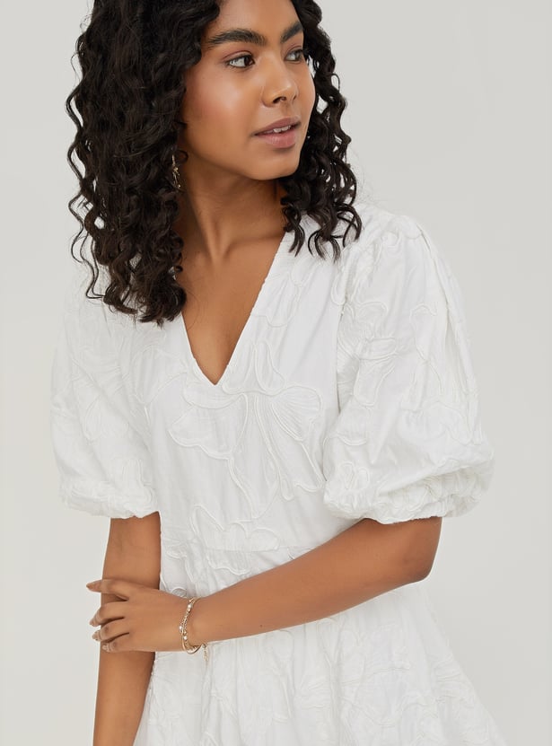 Women Embroidered A-Line Dress