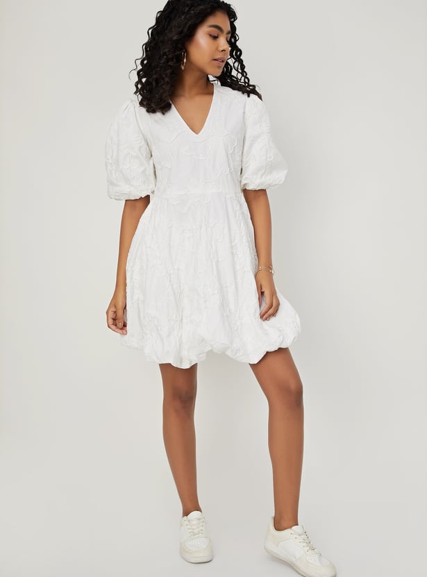 Women Embroidered A-Line Dress