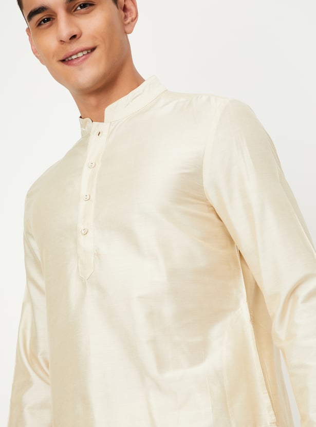 Men Solid Kurta Set with Nehru Jacket