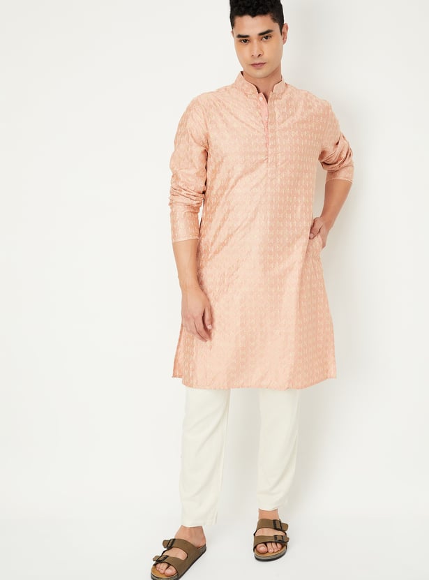 Men Embroidered Straight Kurta