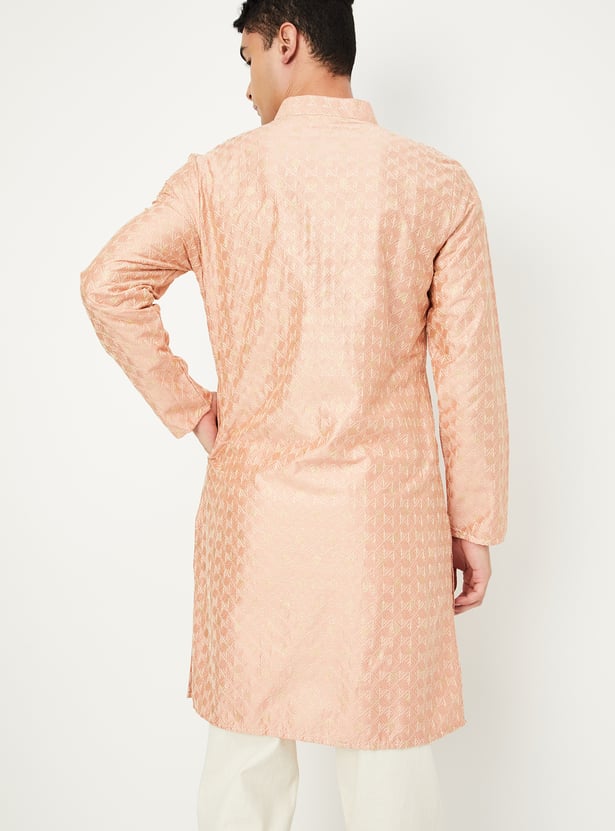 Men Embroidered Straight Kurta