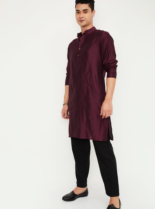 Men Solid Straight Kurta