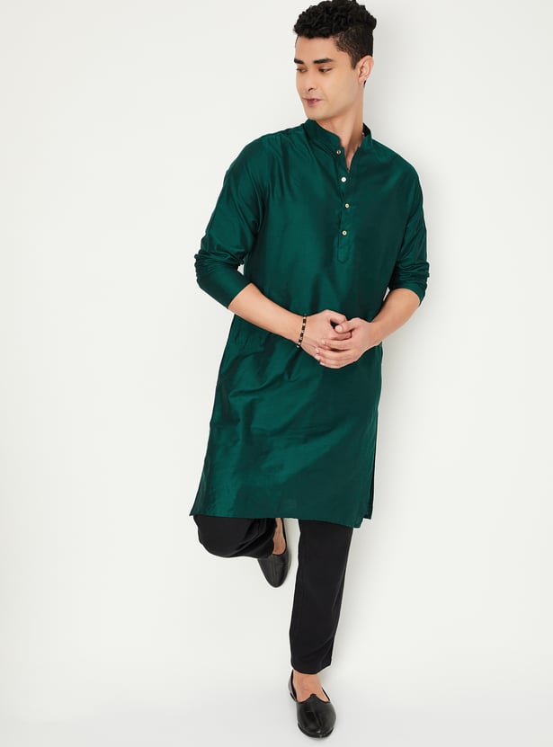 Men Solid Straight Kurta