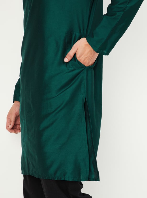 Men Solid Straight Kurta