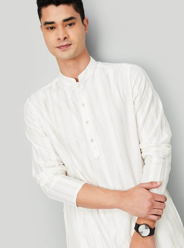 Men Striped Straight Kurta