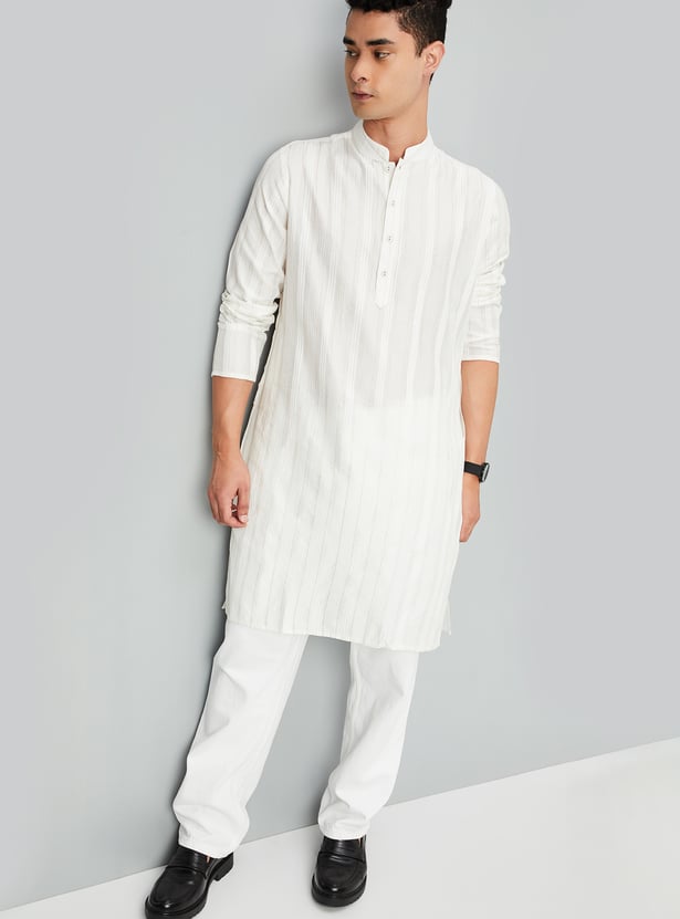 Men Striped Straight Kurta