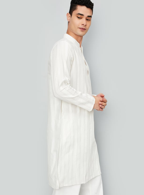 Men Striped Straight Kurta