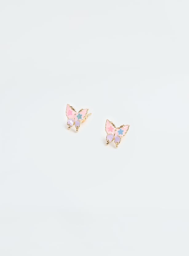 Girls Butterfly Necklace Set with Ring