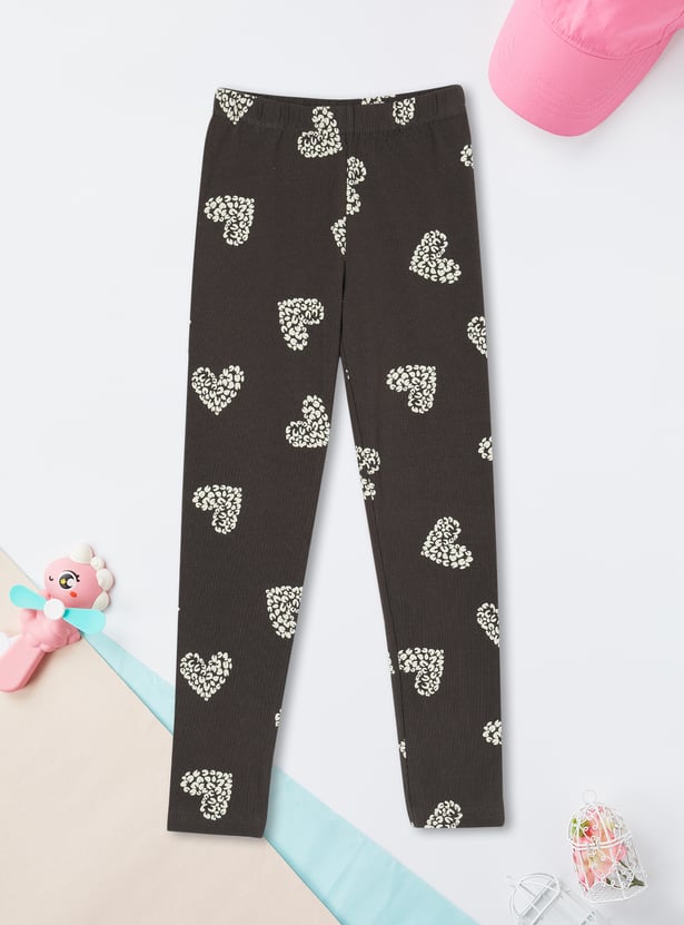 Girls Printed Full-Length Leggings