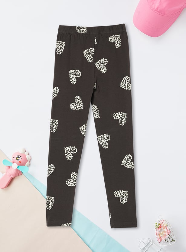 Girls Printed Full-Length Leggings