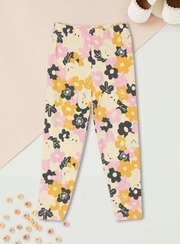 Girls Printed Full-Length Leggings