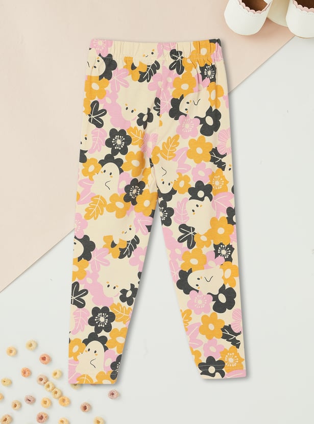 Girls Printed Full-Length Leggings