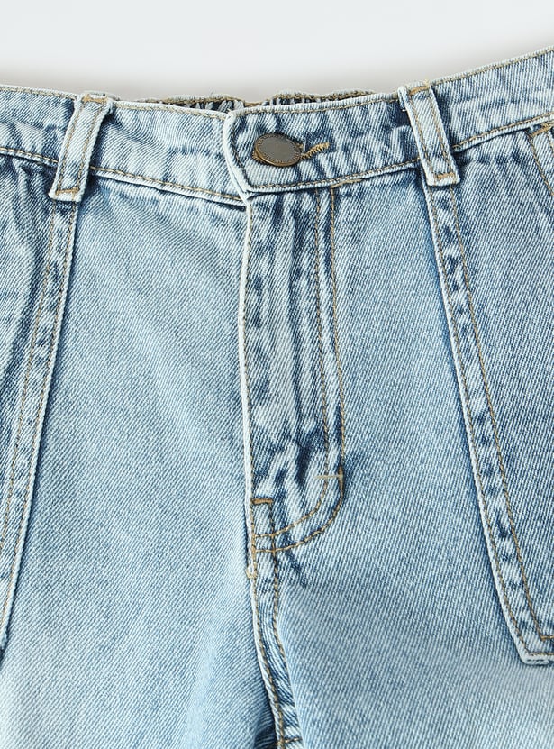 Boys Loose Fit Washed Jeans