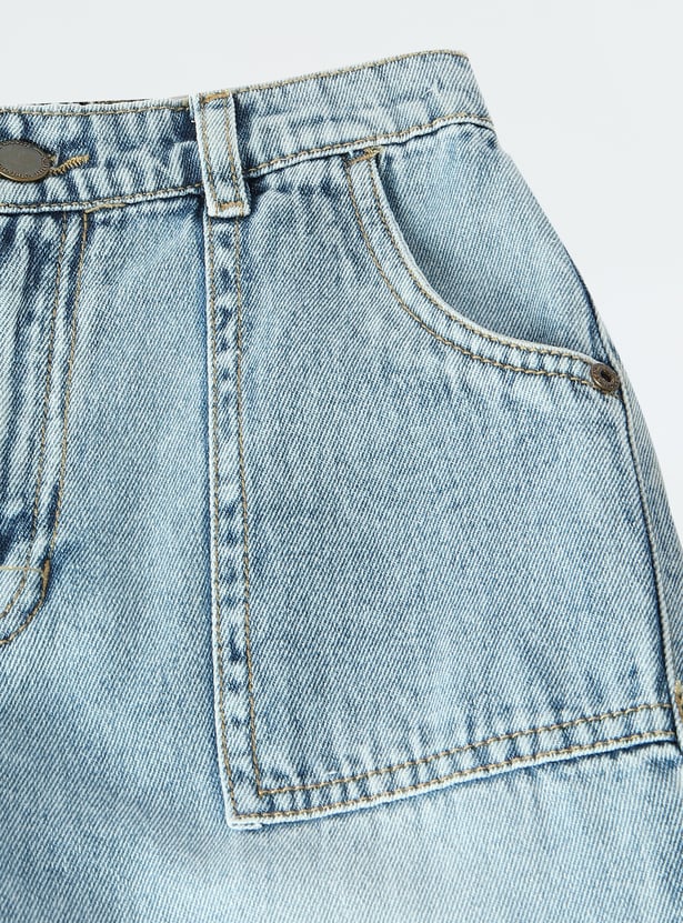 Boys Loose Fit Washed Jeans