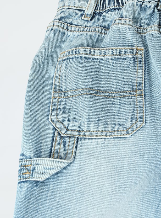 Boys Loose Fit Washed Jeans