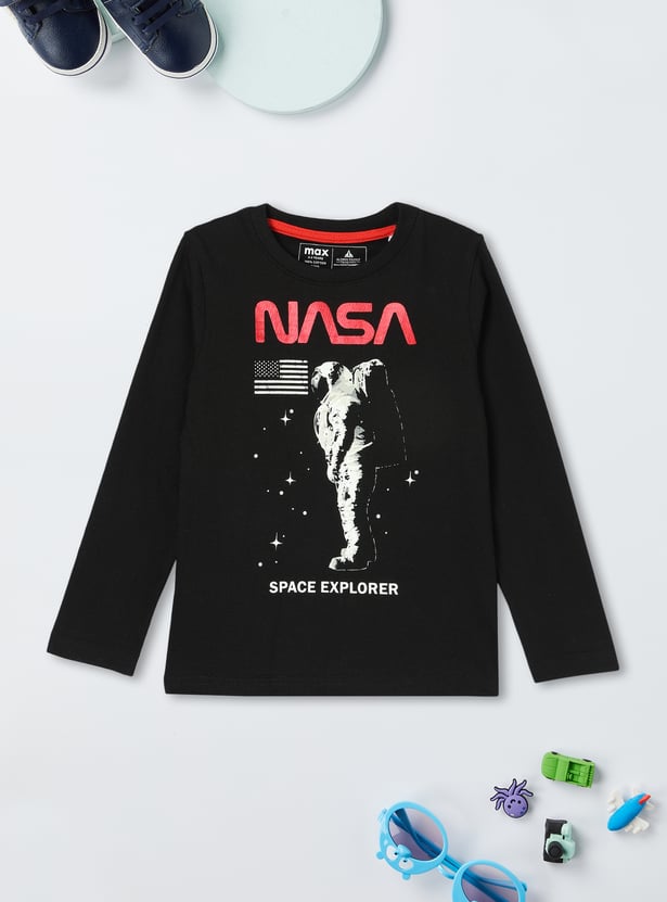 Boys NASA Printed T-shirt