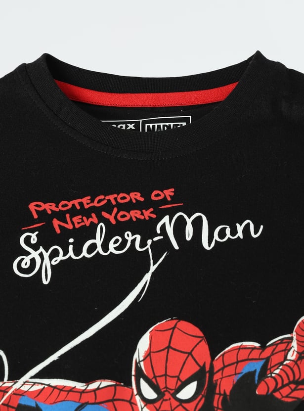 Boys Spiderman Printed T-shirt