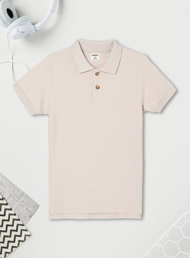 Boys Solid Polo T-shirt