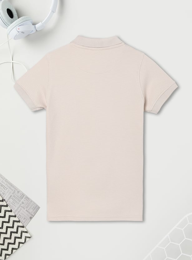Boys Solid Polo T-shirt