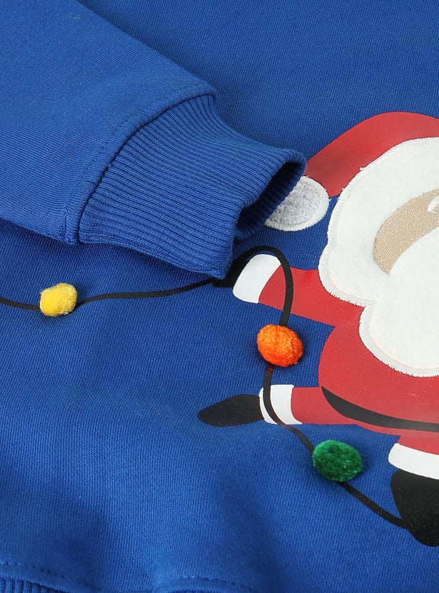 Boys Santa Claus Printed Sweatshirt
