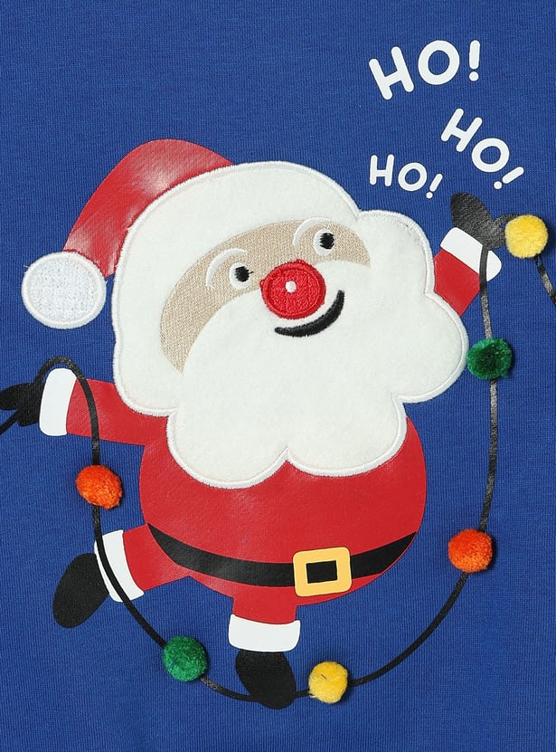 Boys Santa Claus Printed Sweatshirt