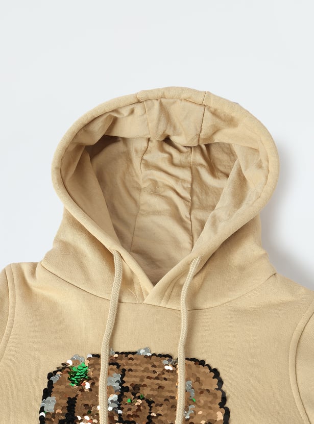 Boys Sequinned Hooded Sweatshirt