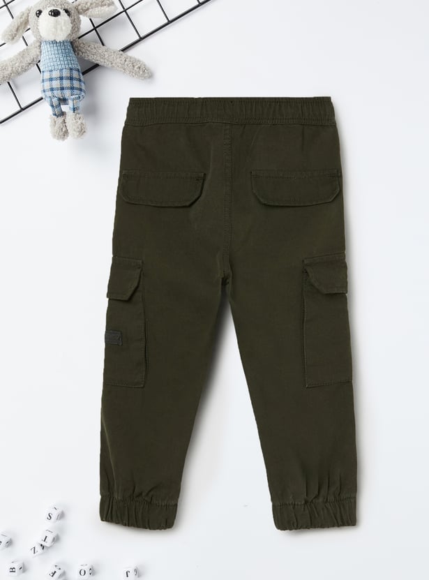 Boys Solid Cargo Joggers