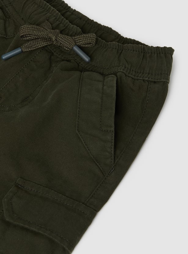 Boys Solid Cargo Joggers