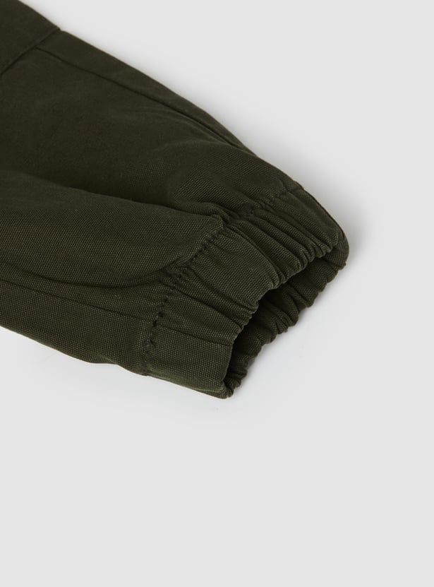 Boys Solid Cargo Joggers