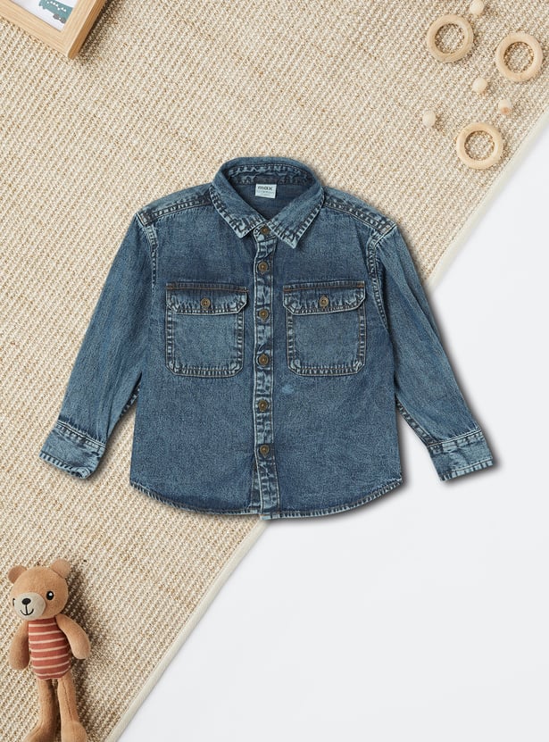 Boys Washed Denim Shirt