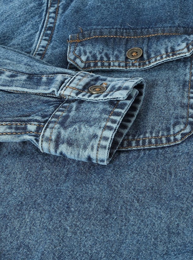 Boys Washed Denim Shirt