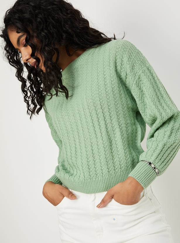 Women Cable Knit Sweater