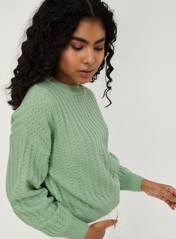 Women Cable Knit Sweater